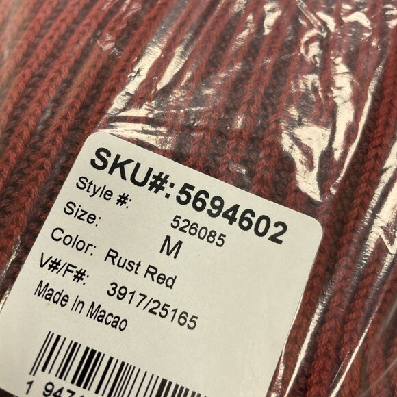 NEW Lands' End Drifter Men's M Half-Zip Pullover Sweater  Red 100% Cotton -85 - Picture 9 of 13